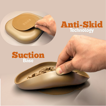Digestive Balance Plate - Woof Think - Level 2 - Sand Beige