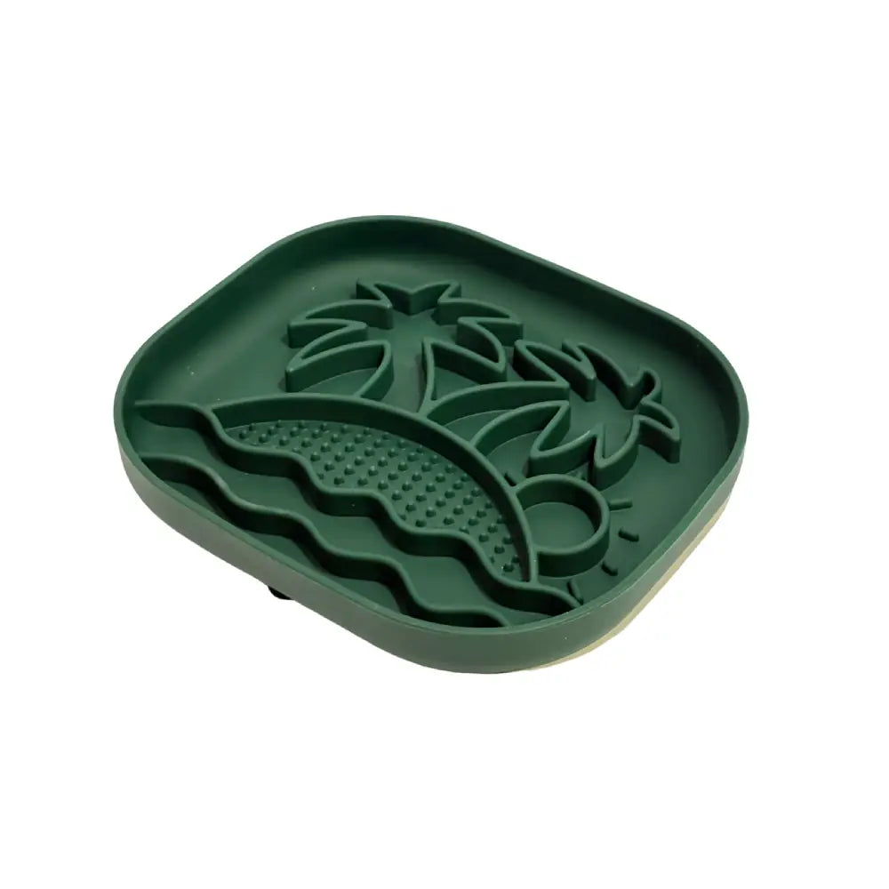 Calm Eating Plate- Woof Start - Level 1 - Forest Green