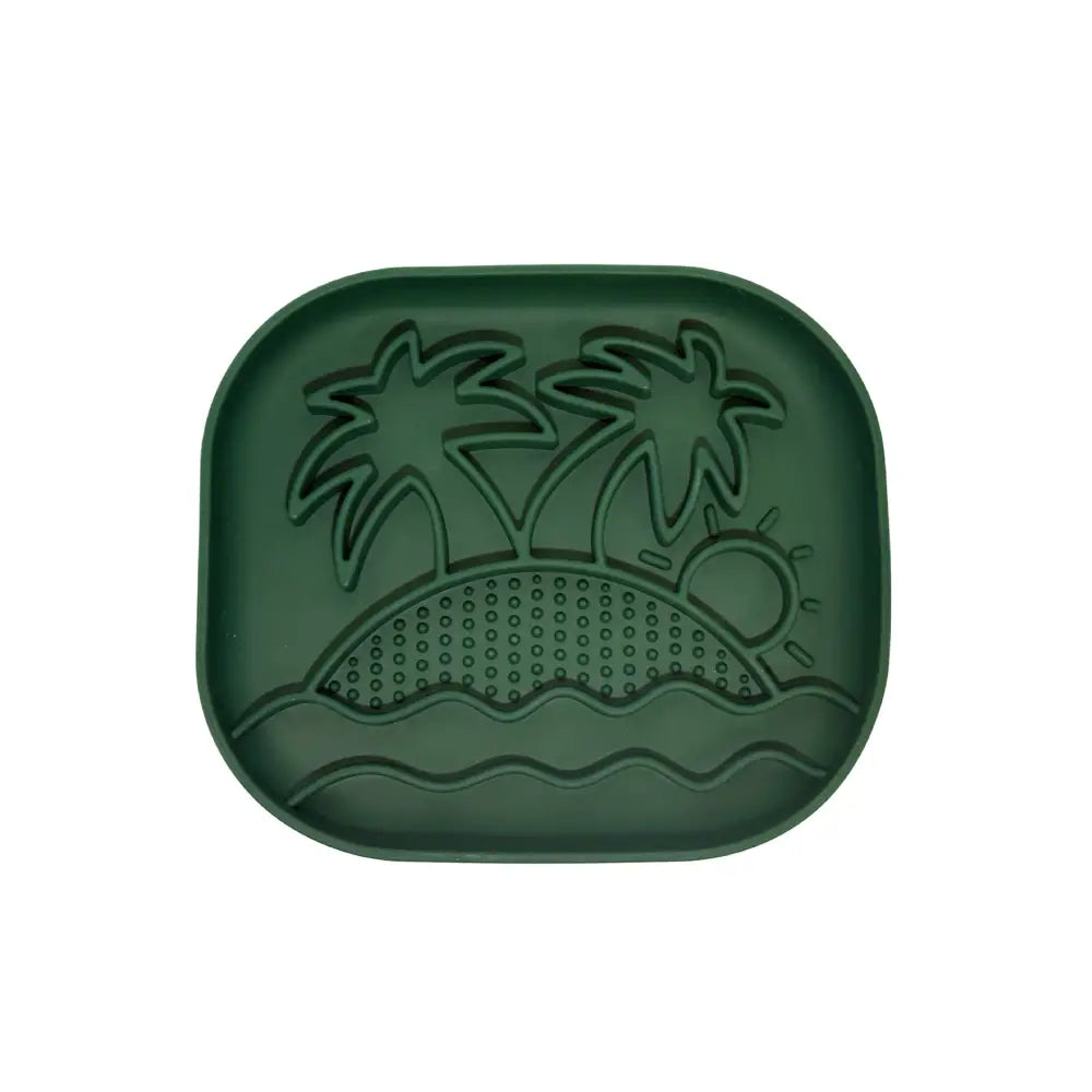 Calm Eating Plate- Woof Start - Level 1 - Forest Green