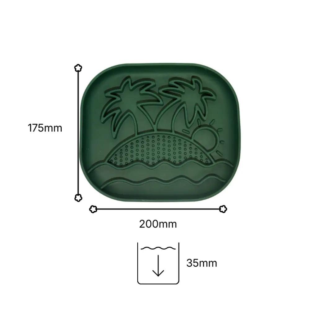 Calm Eating Plate- Woof Start - Level 1 - Forest Green