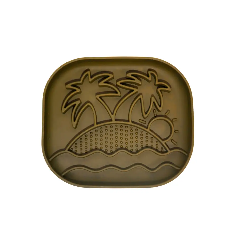 Calm Eating Plate- Woof Start - Level 1 - Sand Beige