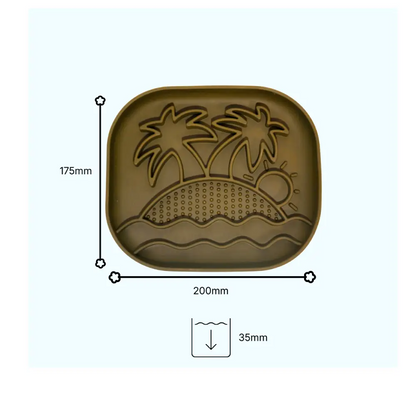 Calm Eating Plate- Woof Start - Level 1 - Sand Beige
