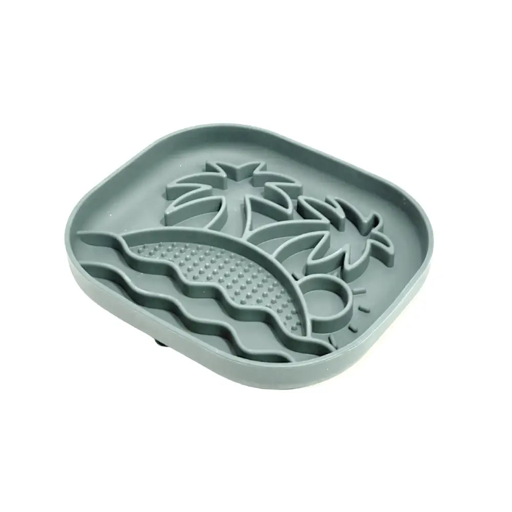 Calm Eating Plate- Woof Start - Level 1  - Sky Blue