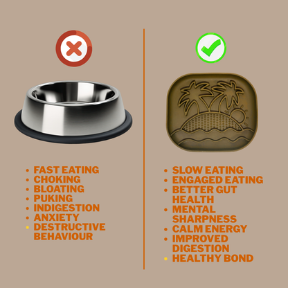 Calm Eating Plate- Woof Start - Level 1 - Sand Beige