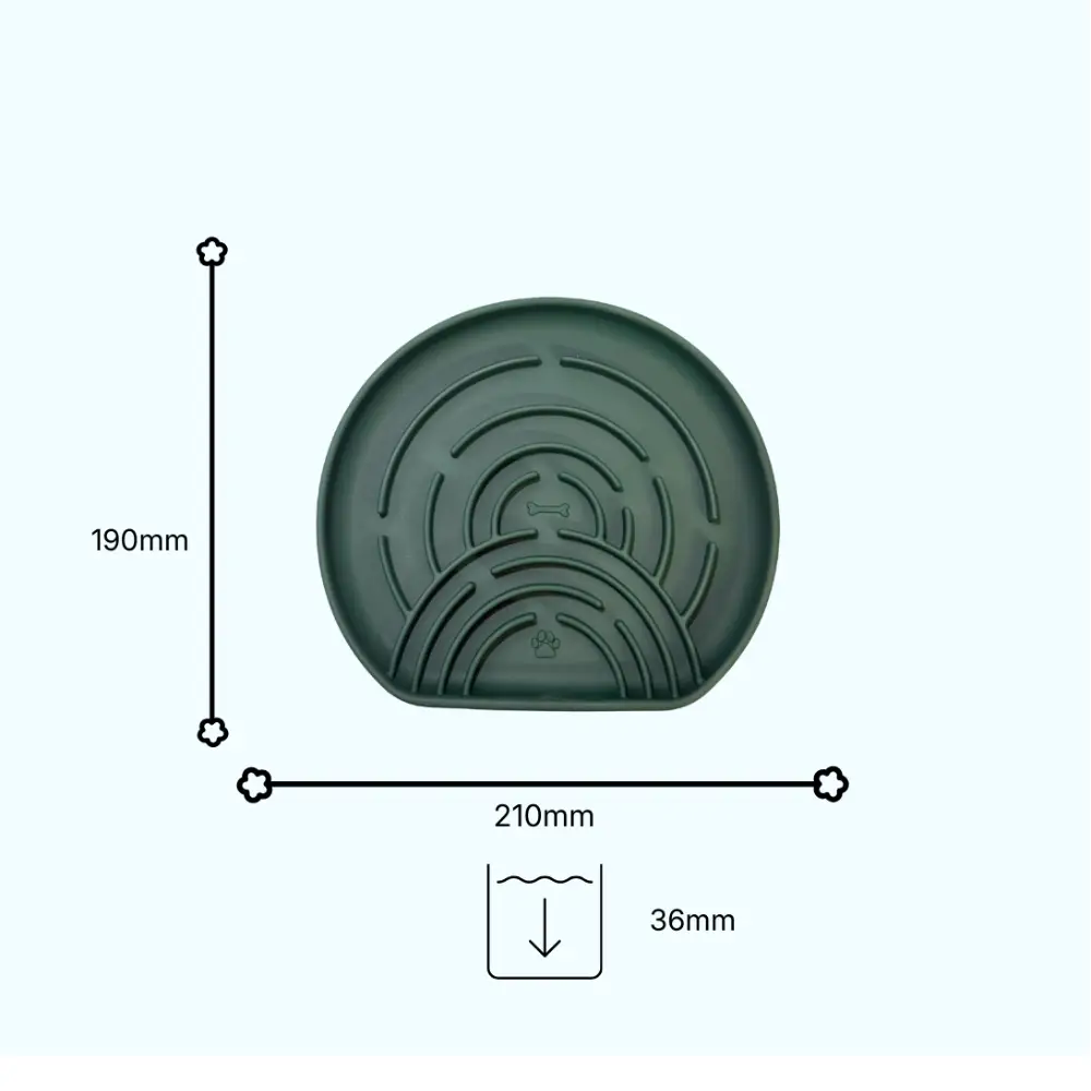 Digestive Balance Plate - Woof Think - Level 2 - Forest Green